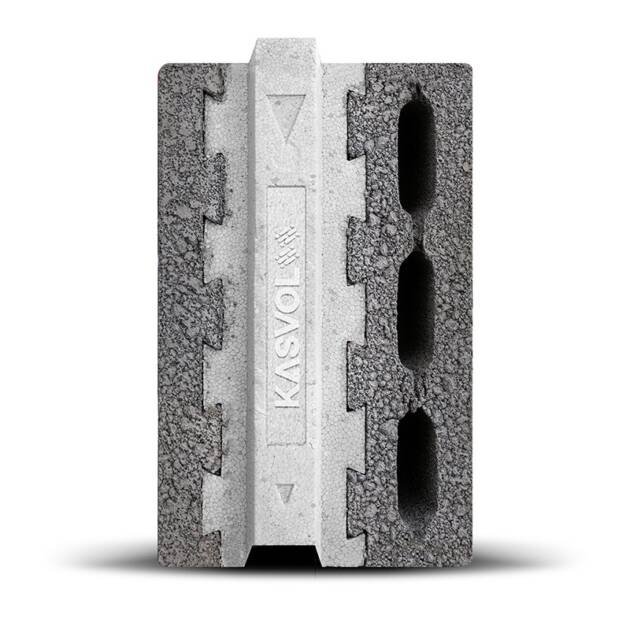 SBC Certified Insulated Groove Volcanic Block – White EPS 11.5