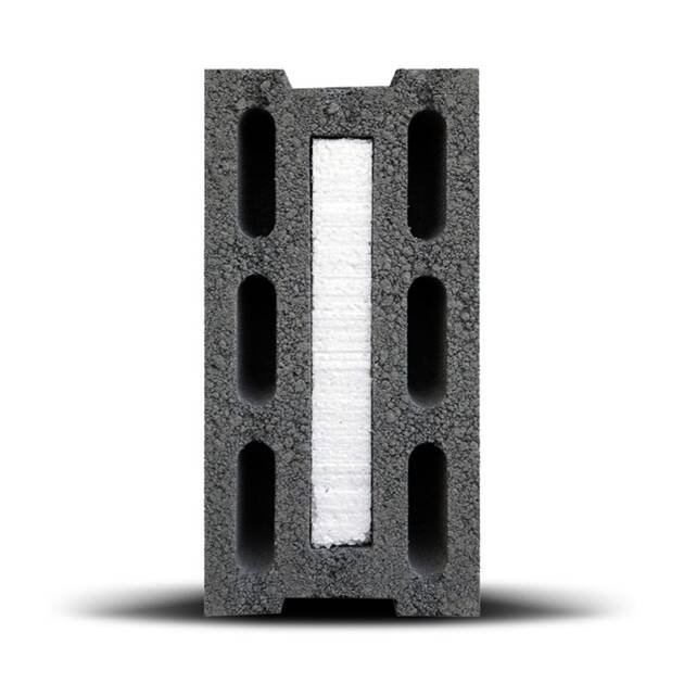 Thermal Insulated Volcanic Concrete Block – White EPS 12 MPa