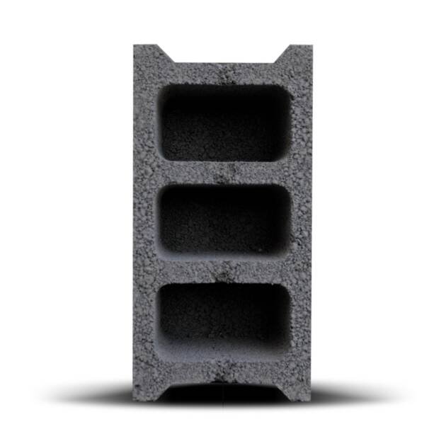 Volcanic Hollow Concrete Block – 8 Core Heavy-Duty Structure